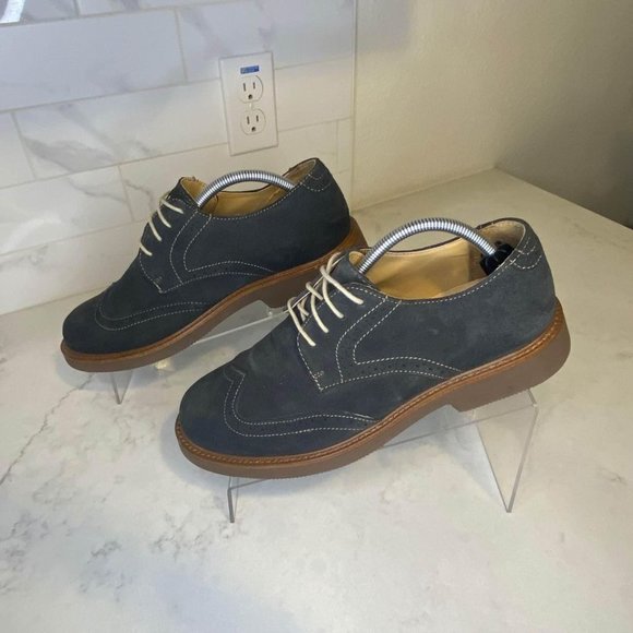 G.H.Bass BASS-BERNARD Wing-Tip Suede Oxfords Men's US 10M - Picture 3 of 7